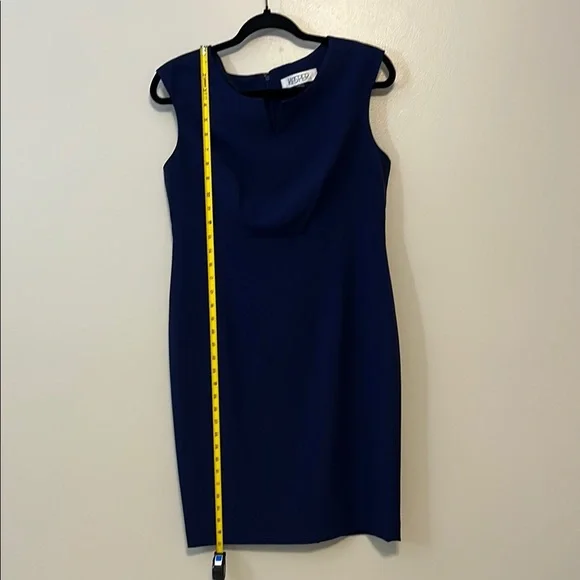 Royal Blue Summer Sleeveless Kasper Dress With Cutout. Sz 8P - Picture 8 of 11